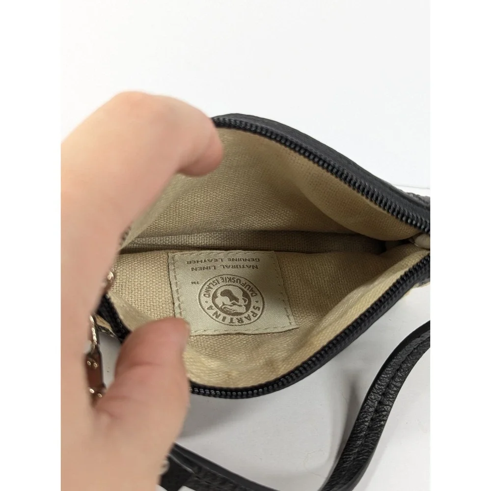 Spartina 449 Daufuskie Island Natural Linen‎ Fall Floral Wristlet Clutch w/Strap